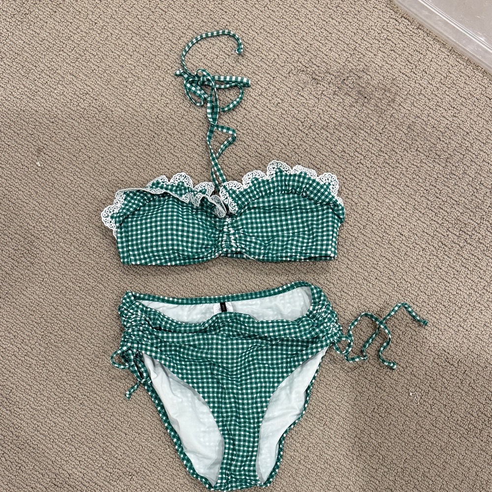 J. Crew Gingham High-Waisted Bikini